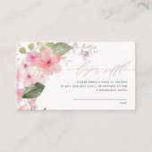 Elegant Roze Sakura Bloemen Luier Raffle Informatiekaartje (Voorkant)