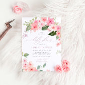 Elegant Roze Sakura Flowers Baby shower Kaart