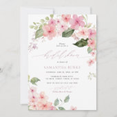 Elegant Roze Sakura Flowers Vrijgezellenfeest Kaart (Voorkant)