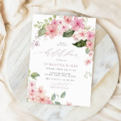 Elegant Roze Sakura Flowers Vrijgezellenfeest Kaart