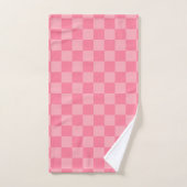 Elegant roze schaakbord bad handdoek (Handdoek)