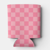 Elegant Roze Schaakbord Blikjeskoeler (Achterkant)