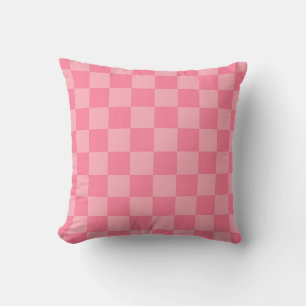 Elegant roze schaakbord kussen
