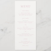 Elegant Roze Schrift Monogram Huwelijk Menu (Voorkant)