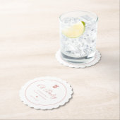 Elegant Roze Script Meisjes Oh Baby shower Kartonnen Onderzetters (Insitu)