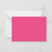 Elegant Roze Script Monogram Notitiekaartje (Achterkant)