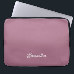 Elegant roze scriptnaam laptop sleeve<br><div class="desc">Deze roze laptophoes met een jouw naam van keuze is modern en elegant. Alle kleuren kunnen worden gewijzigd als u wilt.</div>