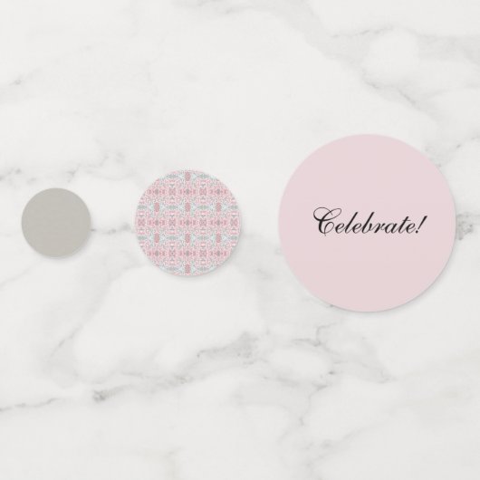 Elegant roze scrollen confetti (Achterkanten)