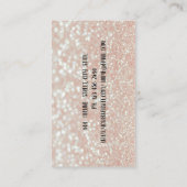 Elegant Roze Sequins Visitekaartje (Achterkant)