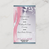 Elegant roze Silhouette Cupcake Visitekaartje (Achterkant)