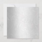 Elegant roze & Silver Masquerade 21st Invite Kaart (Achterkant)