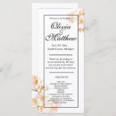 Elegant roze Sinaasappel bloesems elegant script (Voorkant / Achterkant)