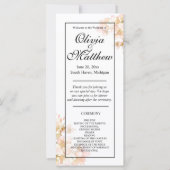 Elegant roze Sinaasappel bloesems elegant script (Voorkant)