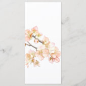 Elegant roze Sinaasappel bloesems elegant script Menu (Achterkant)