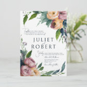 Elegant roze Sinaasappel Ranunculus Floral Wedding Kaart (Staand voorkant)