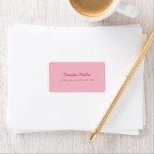Elegant roze Sjabloon modern handschrift script Etiket (Insitu)