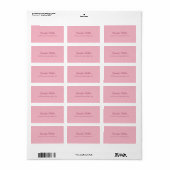 Elegant roze Sjabloon modern handschrift script Etiket (Full Sheet)