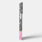 Elegant Roze Sliver Glitter Custom monogrammed Case-Mate iPhone Case (Achterkant / Rechts)