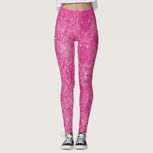 Elegant roze snoep marmeren textuur abstract moder leggings
