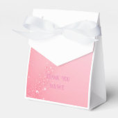 Elegant Roze Sparkle Ontwerp voor Huwelijksuitnodi Bedankdoosjes (Voorkant Zijde)