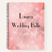 Elegant roze Sparkle Personalized Weddenschap Notitieboek (Voorkant)