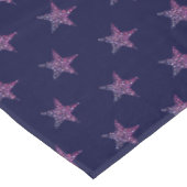 Elegant Roze Sparkle Stars op de marine Tafelkleed (Gekanteld)