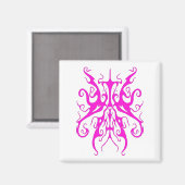 Elegant Roze Stam Masker Abstract Design Magneet (Voorkant / Achterkant)
