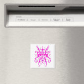 Elegant Roze Stam Masker Abstract Design Magneet (Insitu (Vaatwasser))