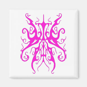 Elegant Roze Stam Masker Abstract Design Magneet