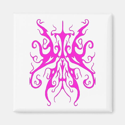 Elegant Roze Stam Masker Abstract Design Magneet (Voorkant)