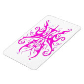 Elegant Roze Stam Masker Abstract Design Magneet (Linkerzijde)