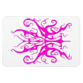 Elegant Roze Stam Masker Abstract Design Magneet (Horizontaal)