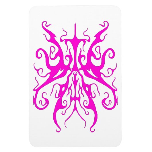 Elegant Roze Stam Masker Abstract Design Magneet (Verticaal)