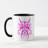 Elegant Roze Stam Masker Abstract Design Mok (Links)