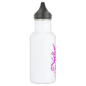 Elegant Roze Stam Masker Abstract Design Waterfles (Links)