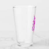 Elegant Roze Stam Masker Abstract Ontwerp Glas (Rechts)