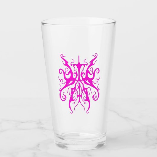 Elegant Roze Stam Masker Abstract Ontwerp Glas (Voorkant)