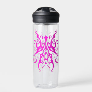 Elegant Roze Stam Masker Abstract Ontwerp Waterfles