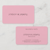 Elegant roze, stijlvol en modern visitekaartje (Voorkant / Achterkant)