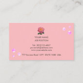 Elegant roze Stippen op roze Visitekaartje (Achterkant)
