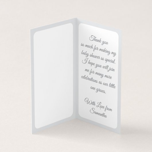 Elegant Roze strik Baby shower Dank u kaarten (Binnen)