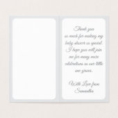 Elegant Roze strik Baby shower Dank u kaarten (Binnenkant ongevouwen)