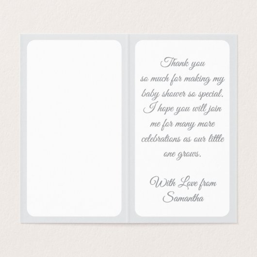 Elegant Roze strik Baby shower Dank u kaarten (Binnenkant ongevouwen)