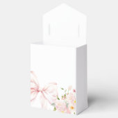 Elegant Roze strik Bloemen Baby shower Bedankdoosjes (Geopend)