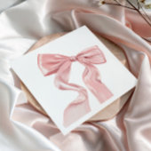 Elegant roze strik Coquette papier Servet