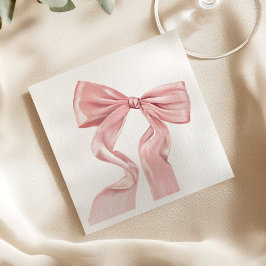 Elegant roze strik Coquette papier Servet