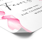 Elegant roze strikje lint geeft de voorkeur aan he poster (Hoek)