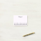 Elegant roze Stripe Eiffeltoren Frans thema Post-it® Notes (Op bureau)
