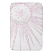 Elegant roze Sun Moon Doodle Mandala White Design Badmat (Voorkant Verticaal)