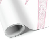 Elegant roze Sun Moon Doodle Mandala White Design Cadeaupapier (Rol Hoek)